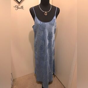 Secret Treasures Light Blue Spaghetti Strap Sleep Dress